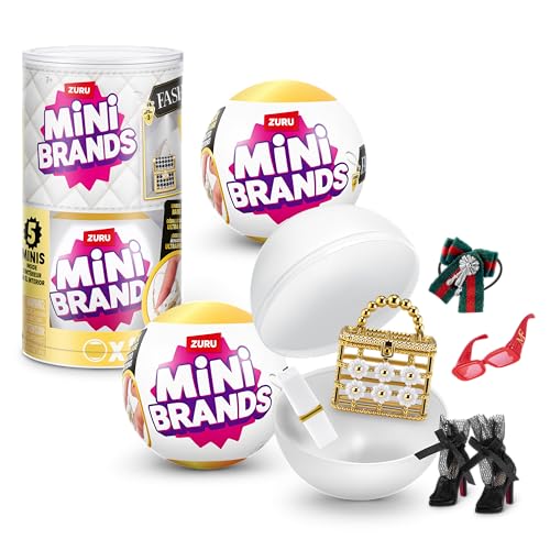 Mini Brands Fashion 2 Pack Series 3 by ZURU Real Miniature Fashion Brands Collectible Toy, 2 Capsules of 5 Mystery Miniature Brands for Girls, Teens, Adults and Collectors (2 Pack) - Image 1