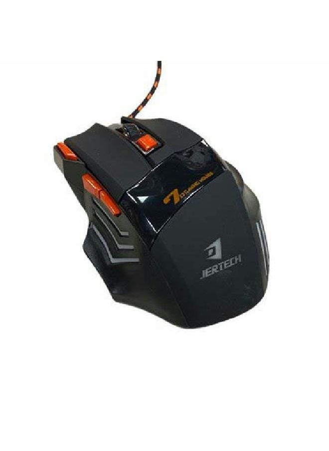 JERTECH Wired Mouse with Mouse Pad Jertech GP10 is a gaming mouse with an ergonomic design and precise performance, featuring a high-precision sensor. It comes with a mouse pad for added comfort during gaming, ideal for extended gaming sessions and everyday use.  - Image 1