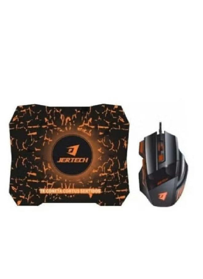 JERTECH Wired Mouse with Mouse Pad Jertech GP10 is a gaming mouse with an ergonomic design and precise performance, featuring a high-precision sensor. It comes with a mouse pad for added comfort during gaming, ideal for extended gaming sessions and everyday use.  - Image 2