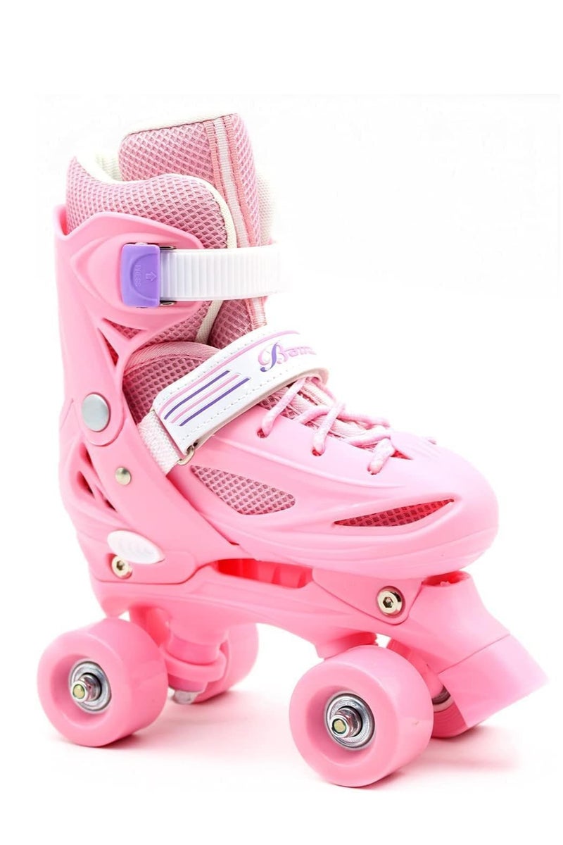 Adjustable 4-Wheel Roller Skates for Kids Double Row, Indoor/Outdoor Boys & Girls, Includes Full Protective Gear Set(Helmet, Knee, Elbow & Wrist) 4 Sizes & 3 Colors can choose - Image 3
