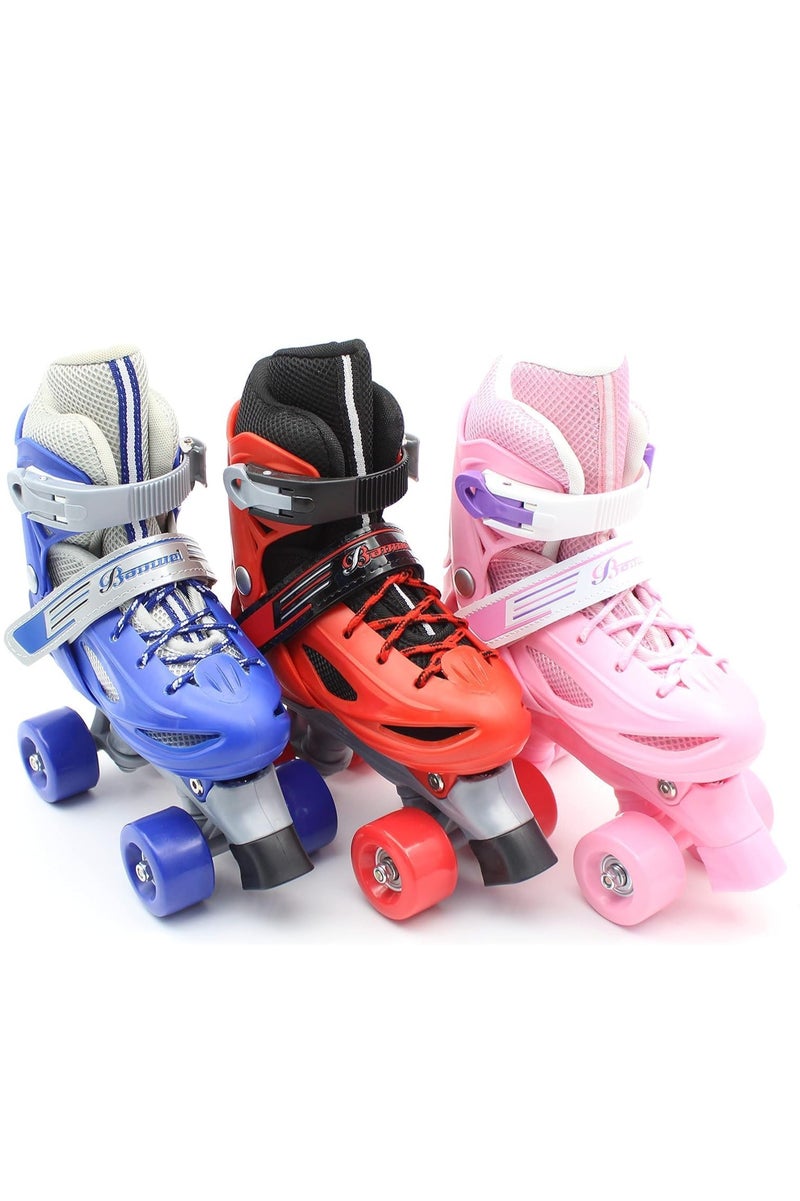 Adjustable 4-Wheel Roller Skates for Kids Double Row, Indoor/Outdoor Boys & Girls, Includes Full Protective Gear Set(Helmet, Knee, Elbow & Wrist) 4 Sizes & 3 Colors can choose - Image 5