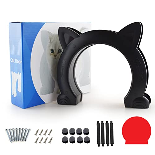 Wordcam Large Cat Door Interior Door, XL Indoor Cat Door, Pet Doors for Cats, Kitties and Small Dogs (Black) - Image 2