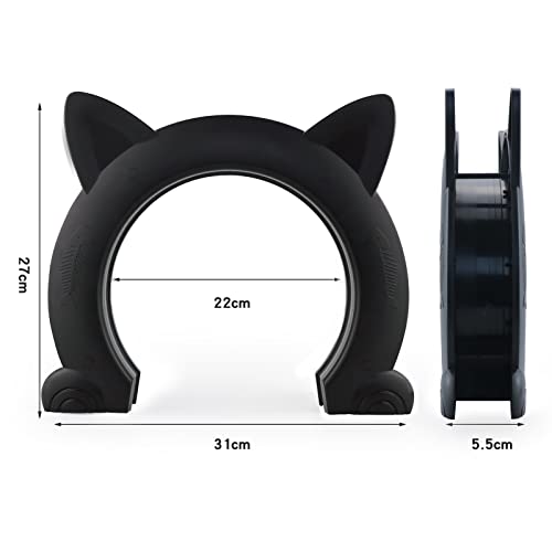 Wordcam Large Cat Door Interior Door, XL Indoor Cat Door, Pet Doors for Cats, Kitties and Small Dogs (Black) - Image 3