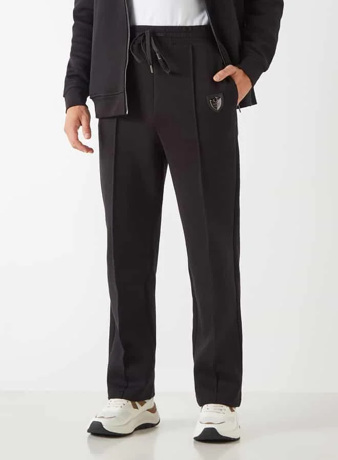 Emperor Emperor Solid Track Pants with Drawstring Closure and Pockets