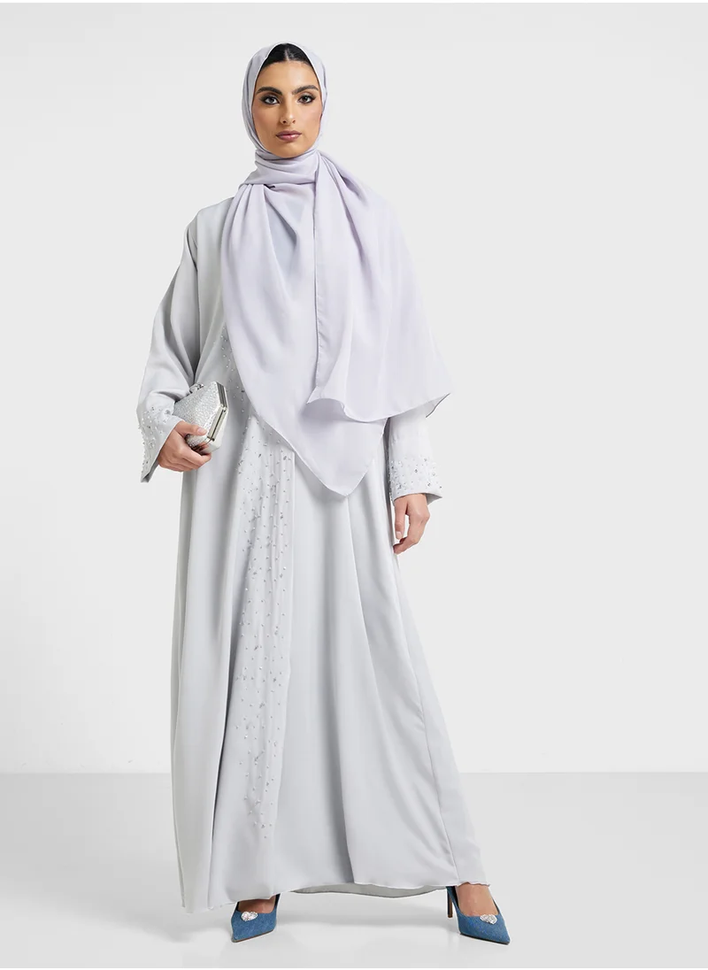Khizana Embellished Abaya With Sheila