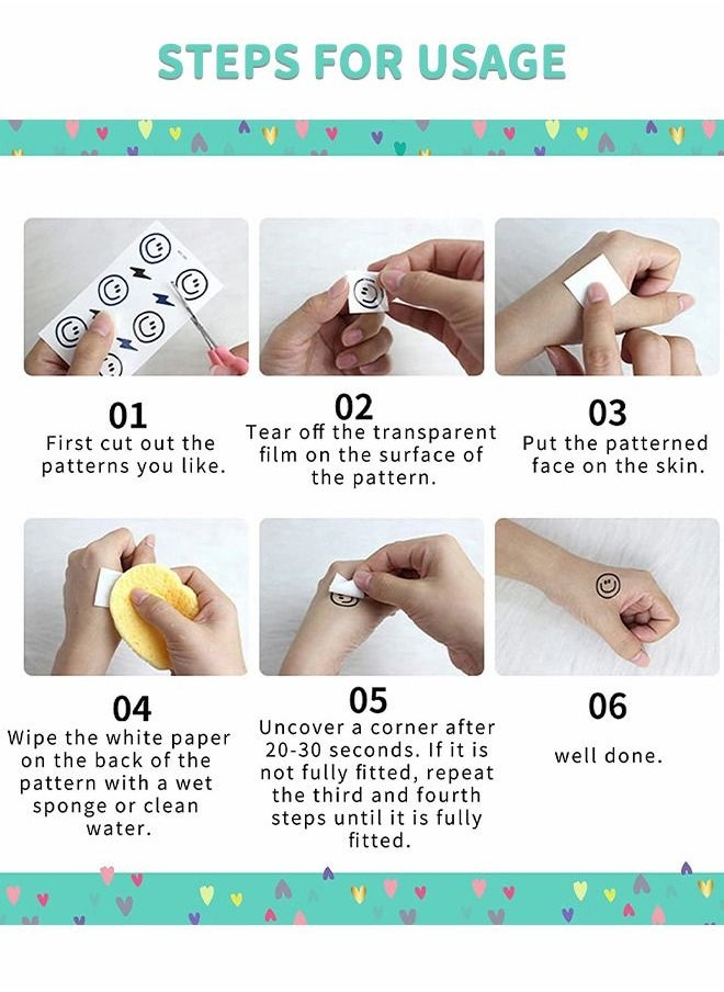 GROIC 20 Sheets Temporary Tattoos for Kids, Clock Watch Tattoos, Mixed Styles Waterproof Luminous Fake Tattoos Stickers for Party Supplies  - Image 2
