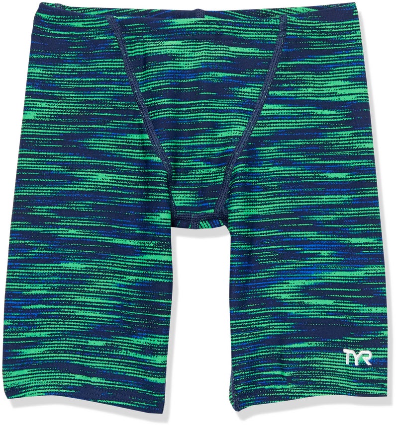 TYR Boys' Standard Durafast Elite Jammer Swimsuit, Blue/Green, 22 - Image 5