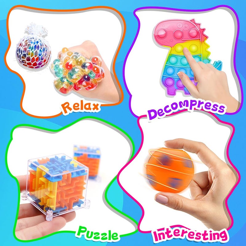 BicMan 1000pcs Party Favors Goodie Bags for Kids, Fidget Toys Pack, Stocking Pinata Stuffers, Birthday Gifts, Classroom Prize, Treasure Box, Carnival Prizes, Easter Eggs Fillers - Image 4
