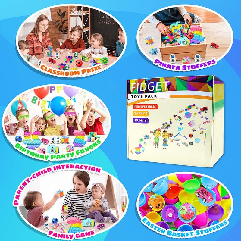 BicMan 1000pcs Party Favors Goodie Bags for Kids, Fidget Toys Pack, Stocking Pinata Stuffers, Birthday Gifts, Classroom Prize, Treasure Box, Carnival Prizes, Easter Eggs Fillers - Image 5