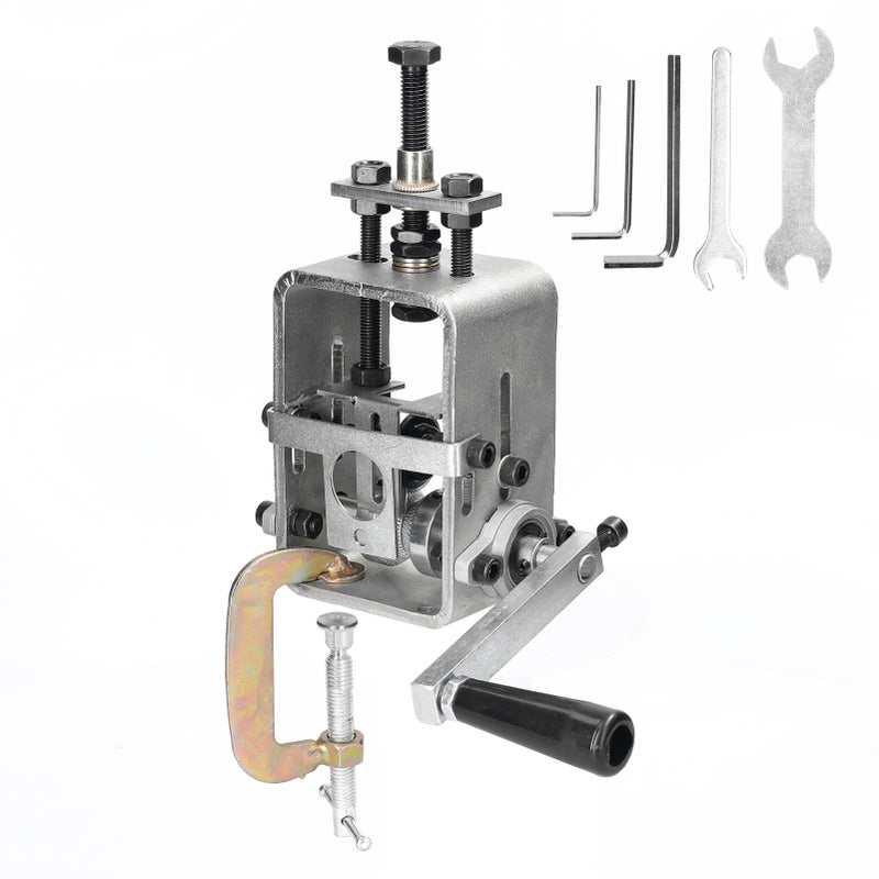 Small Manual Electric Household Wire Stripper Manual Wire Stripping Tool Copper Cable Peeling Machine with Hand Crank use with Hand Electric Drill for 2-24mm Wire - Image 1