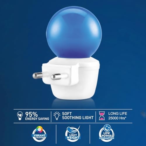 MAGIK Spectrum LED Night Lamp | 0.5W Blue Light | Plug & Play | Energy Efficient | Ideal for Bedroom, Kids Room & Living Room - Image 3