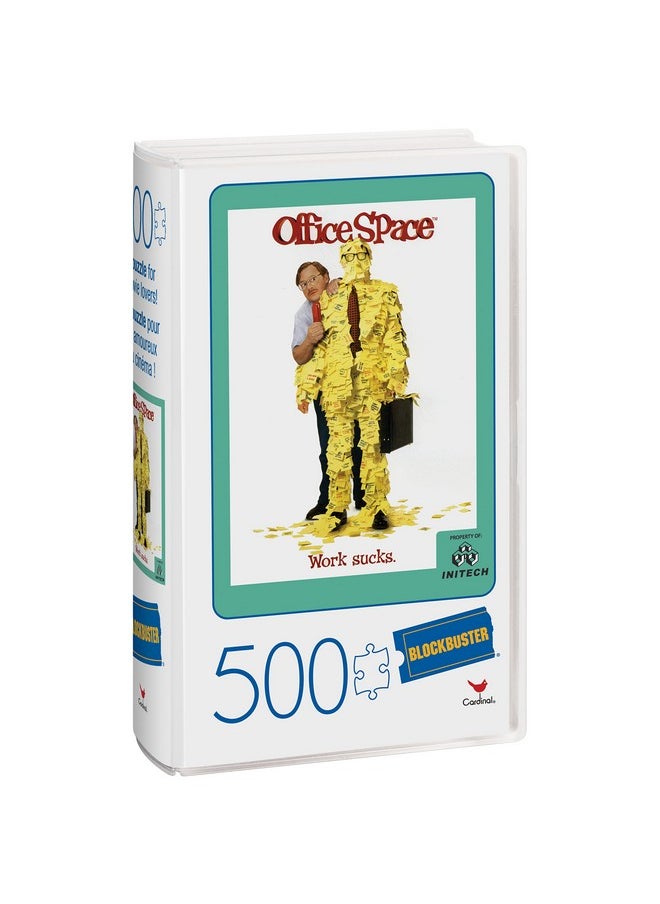 لعبة أحجية مكونة من 500 قطعة في علبة فيديو VHS بلاستيكية ريترو بلوكباستر، كلوليس