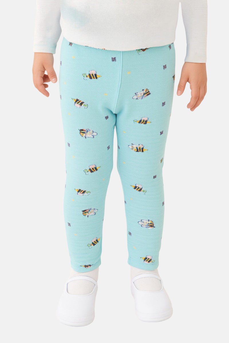 Hamleys Toddlers Girl 2 Pcs Allover Print Tights, Multicolor - Image 1