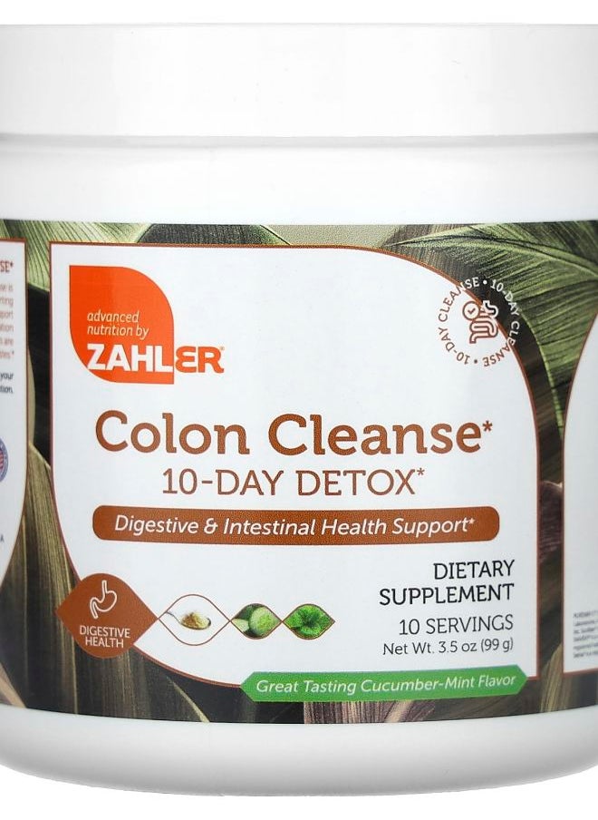Zahler - Colon Cleanse 10-Day Detox Cucumber Mint 3.5 oz (99 g) - Image 1