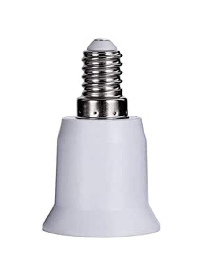 Cablepelado E27 To E14 Adapter | 14 Mount To E27 Socket Converter Adapter | Suitable For Halogen And Saving LED Lamps | Plastic | 1 Piece
