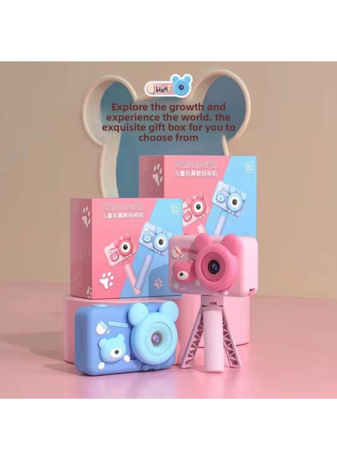 Source 2023 Children's Camera Double Photography Cute Cartoon Protective Case Holder Handheld-Color:32G  - Image 1