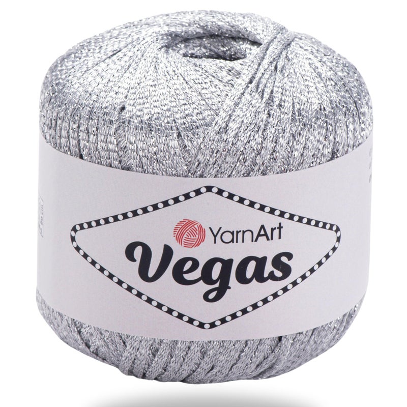 خيوط يارن آرت فيغاس المعدنية 60% فسكوز 40% معدني خيوط لامعة للحياكة والكروشيه ملابس الصيف الشالات الفساتين مشاريع الدانتيل 50غ 150م خيط مسطح 41