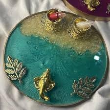 Rêvées Clive 8-Inch Silicone Resin Tray Mold - Deep Zig Zag Round Dish for DIY Faux Agate Serving Tray, Coaster, and Home Decor - Epoxy Resin Casting Mold with Edge - Image 4