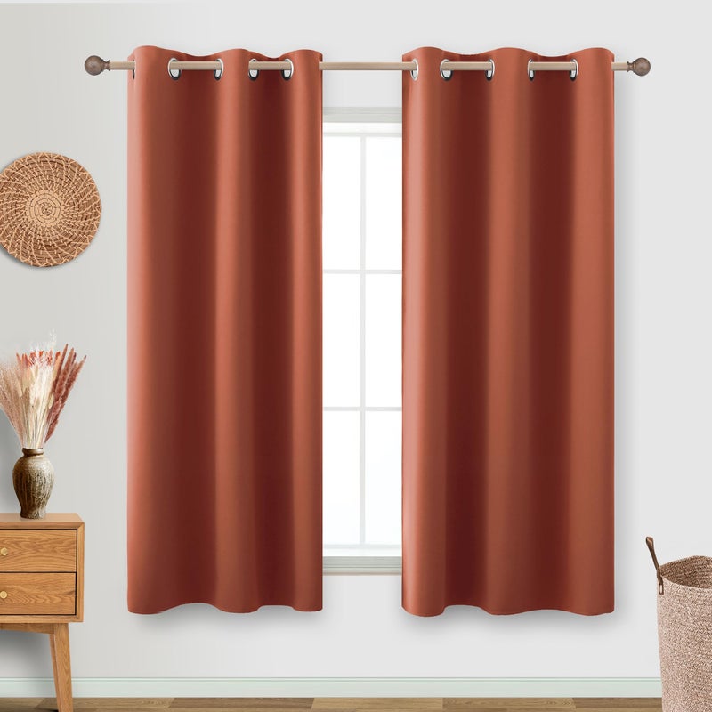 KOUFALL Classroom Curtains for Small Windows Short Privacy Thermal Insulated Light Blocking Blackout Curtains for Kids Boys Bedroom Bathroom Door Window42 x 54 Inch Length