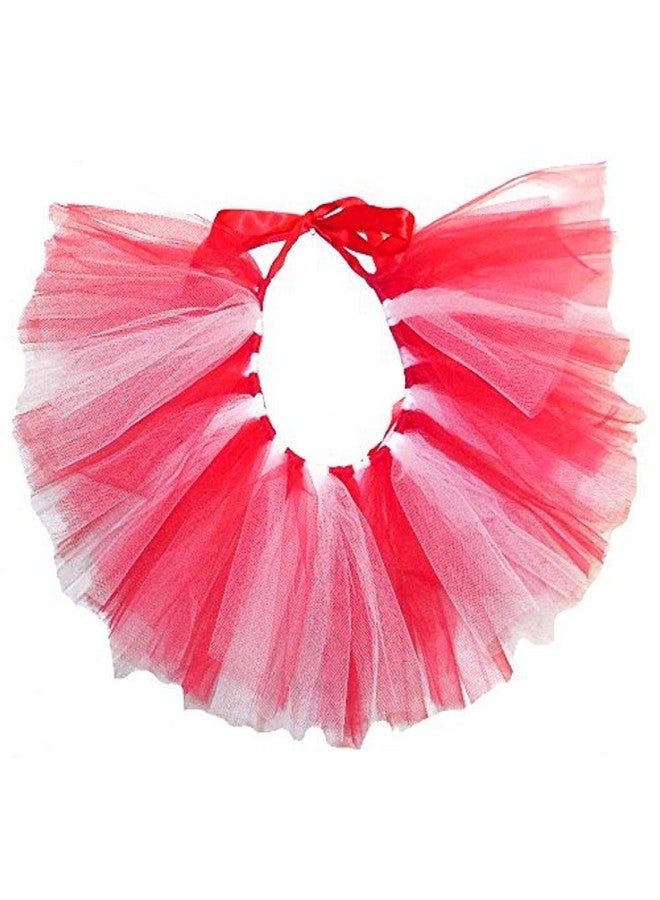 PAWPATU Team Spirit Tulle Tutu for X-Large Dogs, Handcrafted in USA, Red and White