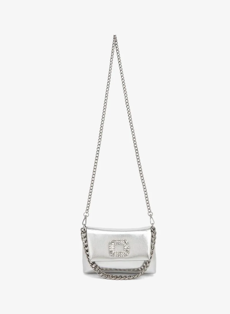 Celeste Stone Embellished Crossbody Bag With Chain Strap Ramadan Collections