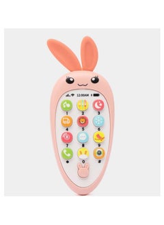 Generic Baby Music Phone Toy with Simulation Teether Phone Baby Rabbit Design Early Educational Toy (Baby Pink)  - Image 2