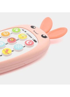 Generic Baby Music Phone Toy with Simulation Teether Phone Baby Rabbit Design Early Educational Toy (Baby Pink)  - Image 3
