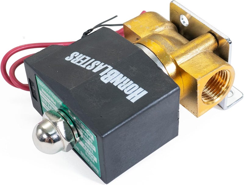 HornBlasters صمام هواء كهربائي نحاسي 3/8" NPT - (3/8" NPT / 12V) - Image 1