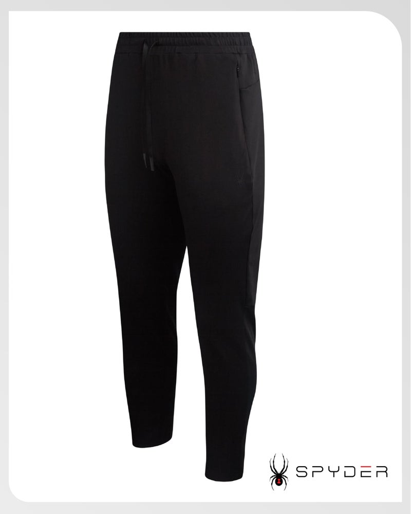 Spyder Mens Jogger Pants - Tech Fleece Joggers with Double Bonded Zip Pockets - Lightweight Active Sweatpants for Men, Size Medium, Deep Black - Image 4