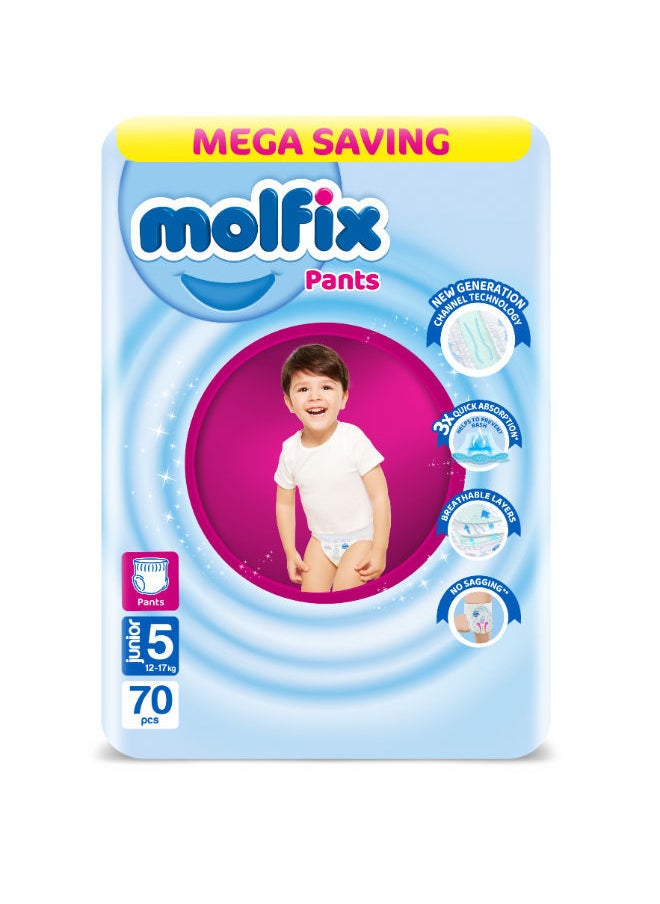 Molfix - 70-Piece Size 5 Pants Mega Diaper - Image 1