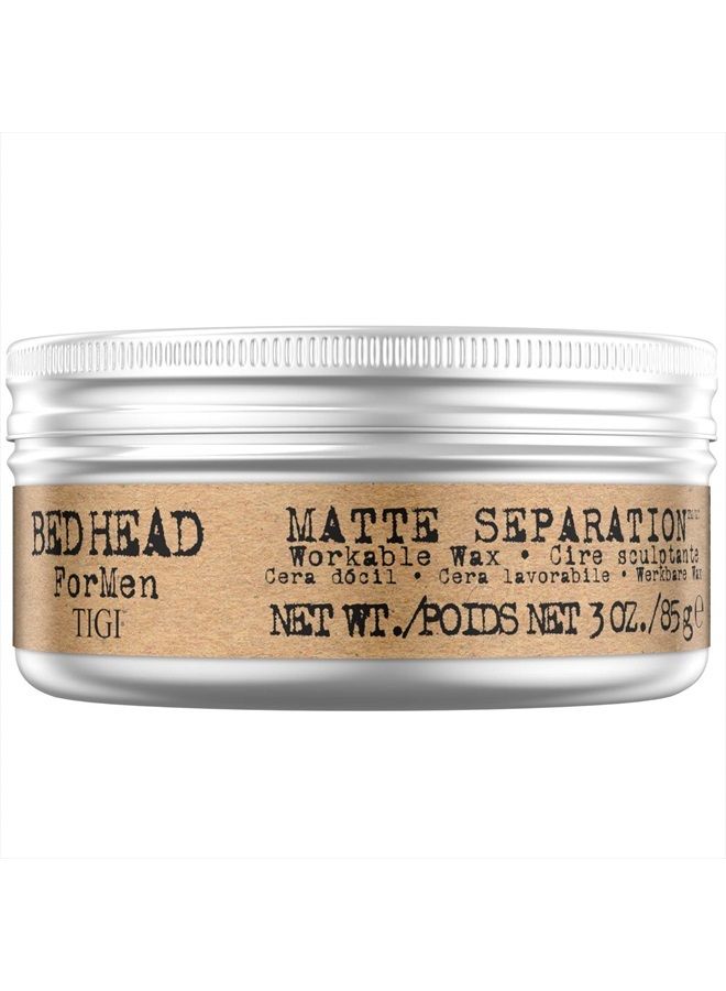BED HEAD Tigi Bed Head For Men Matte Separation Wax 3 Oz - Image 1
