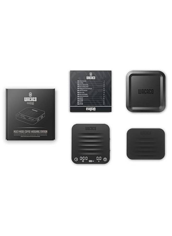 WACACO - Exagram Pro Coffee Scale with Timer | Smart Espresso Scale with Carrying Box, Automatic Timing Rechargeable Mini Digital Coffee Weight Scales (Gram, Ounce, Milliliter) Food Kitchen Scale, Black - Image 1