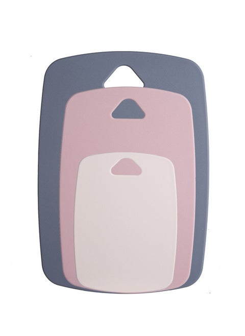 Set of 3 Kitchen Cutting Boards, Plastic Cutting Boards with Non-Slip Feet, Safe Cutting Boards for Fruit and Meat Kitchen