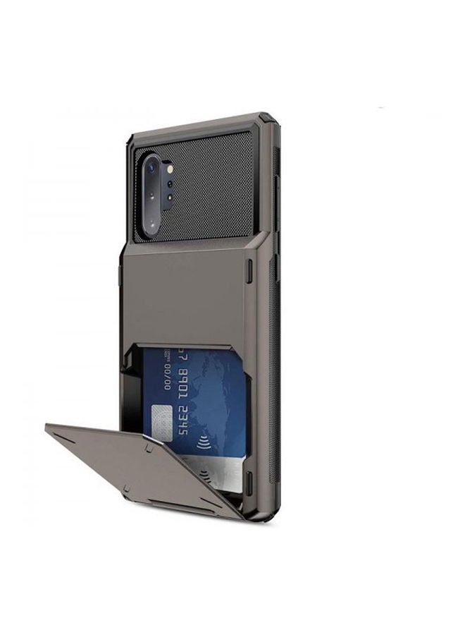 NIBEMINENT Case Samsung Galaxy Note 10 Plus Wallet Cit Card Slot Holder Hybrid Dual Layer Shockproof Full Body Protective Bumper Cover Black  - Image 1