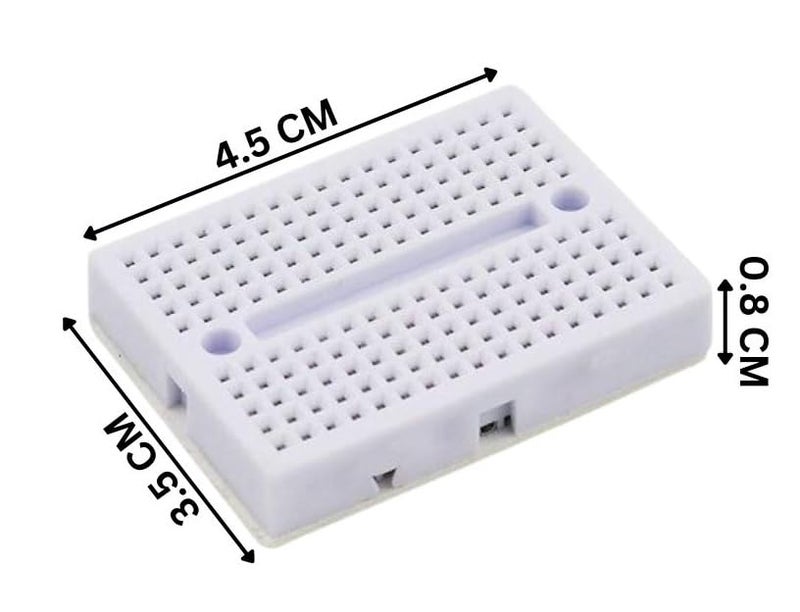 ESPtronics ERH India Small Size Bread board 170 Tie Points Solderless PCB Small Universal Test Protoboard Circuit Board For Robotic Science Project, School Project, arduino Kit etc. - Image 2