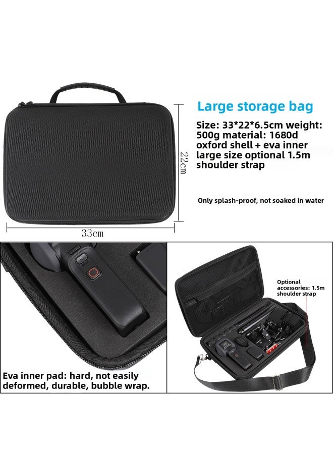 For Insta360 ONE RS ONE Inch Panoramic Camera Storage Bag Leica Accessories Storage Box Carrying Case-Color:Large Bag  - Image 5