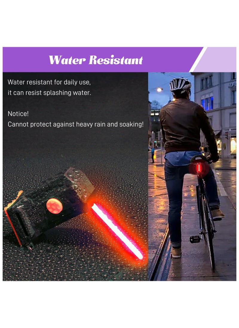 Bike Tail Light, USB Rechargeable, LED Bike Rear Light, 3 Modes ,Red Flowing Taillight, Water Resistant, Cycling Rear Light for Any Type of Seatpost (Red Light)
