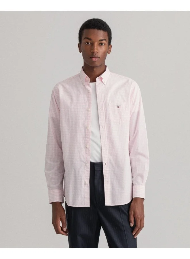 GANT  Gant Regular Fit Gingham Broadcloth Shirt for Men | Best Price UAE