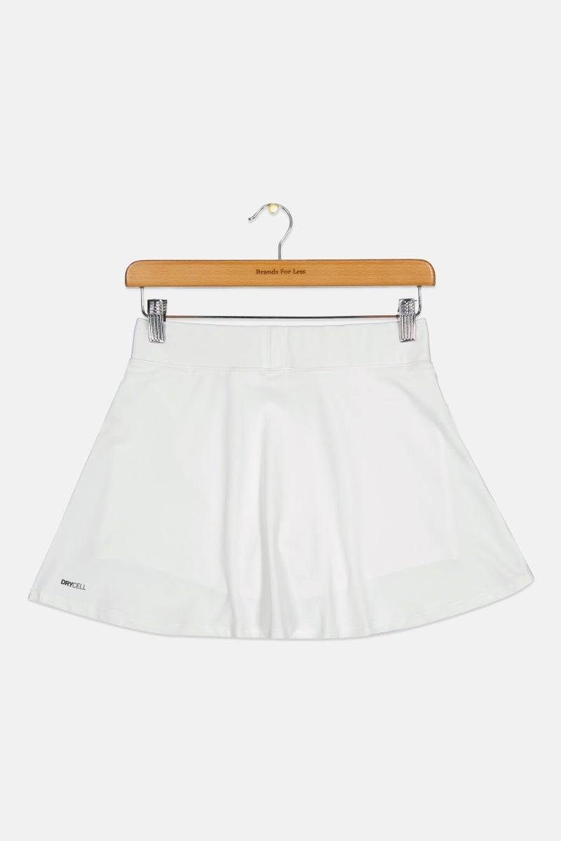 PUMA Kids Girl Sportwear Fit Brand Logo Outdoor Skort, White - Image 3