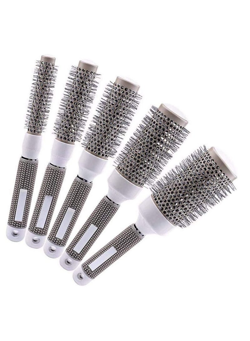 Captaintech Round Hair Brush Curled Ceramic Styling, Barrel Hairdressing Salon Curling Tool Set 19mm 25mm 32mm 45mm 53mm of 5 - Image 1