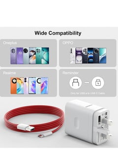 Generic 100W Supervooc Warp Charger Power Adapter for Oppo Reno 12/11/10/9/8 A79/A78/A77/A58/A57/A56/A55 and Realme Smart Phone, Fast Wall Charger Adapter with 3ft USB C Cable  - Image 4