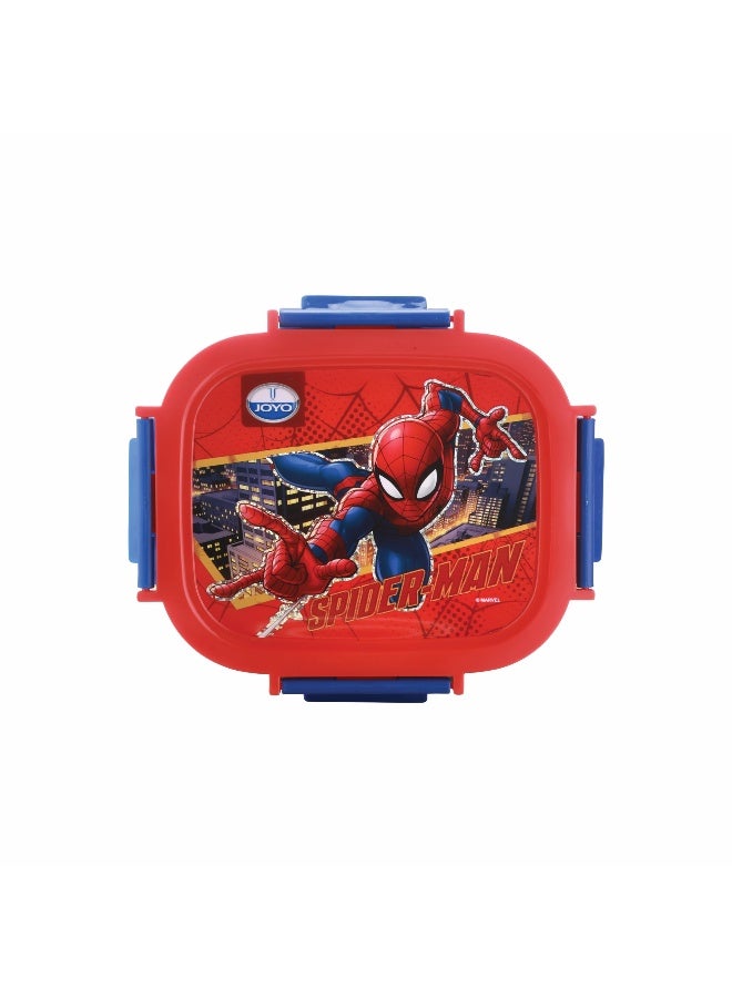 JOYO حزمة غداء صغيرة من الفولاذ المقاوم للصدأ JOYO True Food سعة 550 مل مع علبة غداء دابي 80 مل علبة غداء مع قفل ضغط مثالية للمدرسة أو الكلية أو المكتب مارفل سبايدرمان - Image 2
