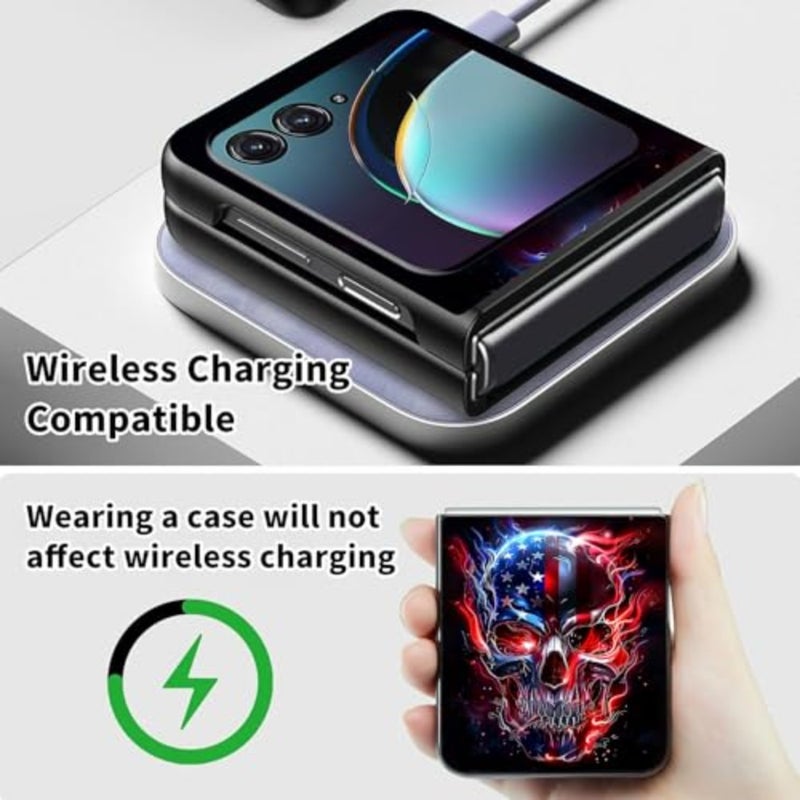 for Motorola Razr 2024 Case, Slim Thin Hard PC Anti-Scratch Shockproof Support Wireless Charging Protective Cover Case 50 - Image 5