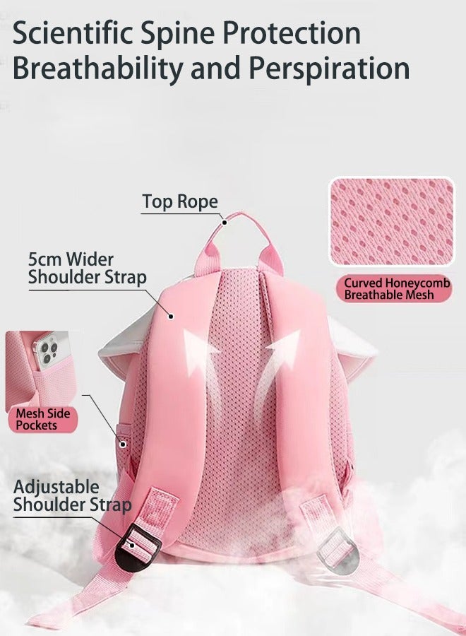 Cute Mushroom Backpack for Kids,Mini Travel Bag for 1-6 Years,Perfect Kindergarten Gift，Suitable for children 60-130cm tall（pink）  - Image 3