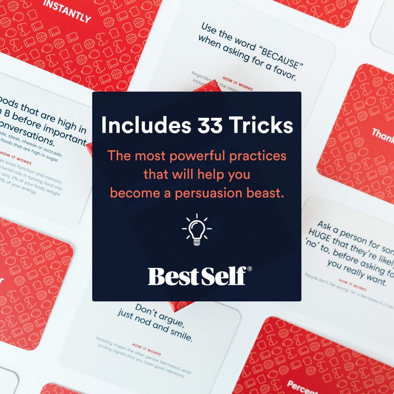 BestSelf Co. BestSelf Persuasion Deck - Persuasion Skill Cards to Master Persuasion Tricks with 33 Prompts - Image 3