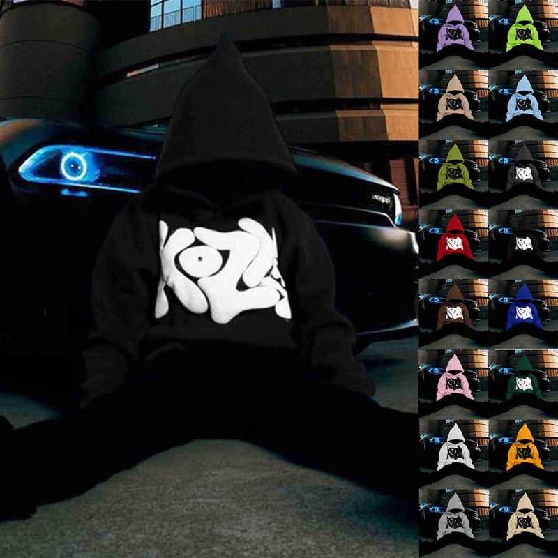 2024 autumn new 250g david hooded long sleeve plus size loose printed letters wish - Image 2