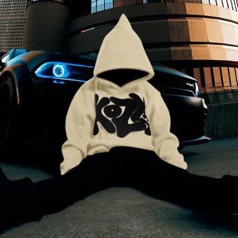 2024 autumn new 250g david hooded long sleeve plus size loose printed letters wish - Image 4