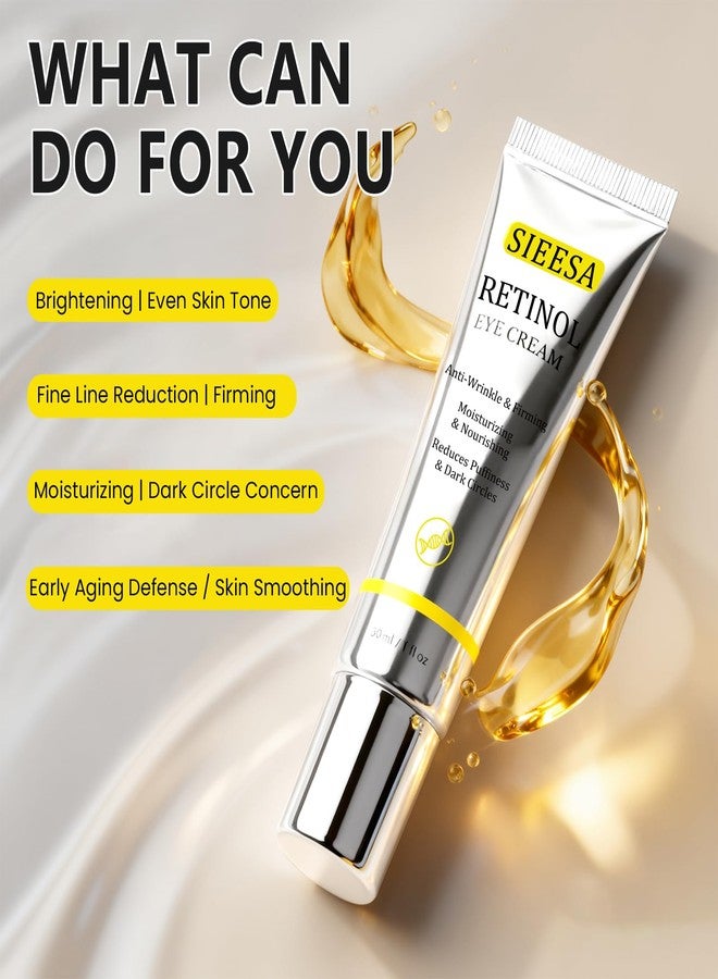 sunohyesla Retinol Under Eye Cream,Vitamin E & Niacinamide – Reduces Appearance of Wrinkles & Dark Circles&Puffiness, Anti-Aging Eye Cream for Fine Lines,Daily & Night Use,Men & Women (1 fl.oz) - Image 2