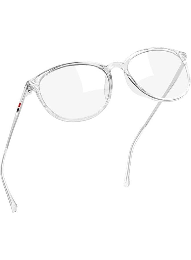 Joopin Blue Light Glasses for Men Women, Retro Round Frame Glasses Transparent Anti Blue Light Eyewear - Image 1
