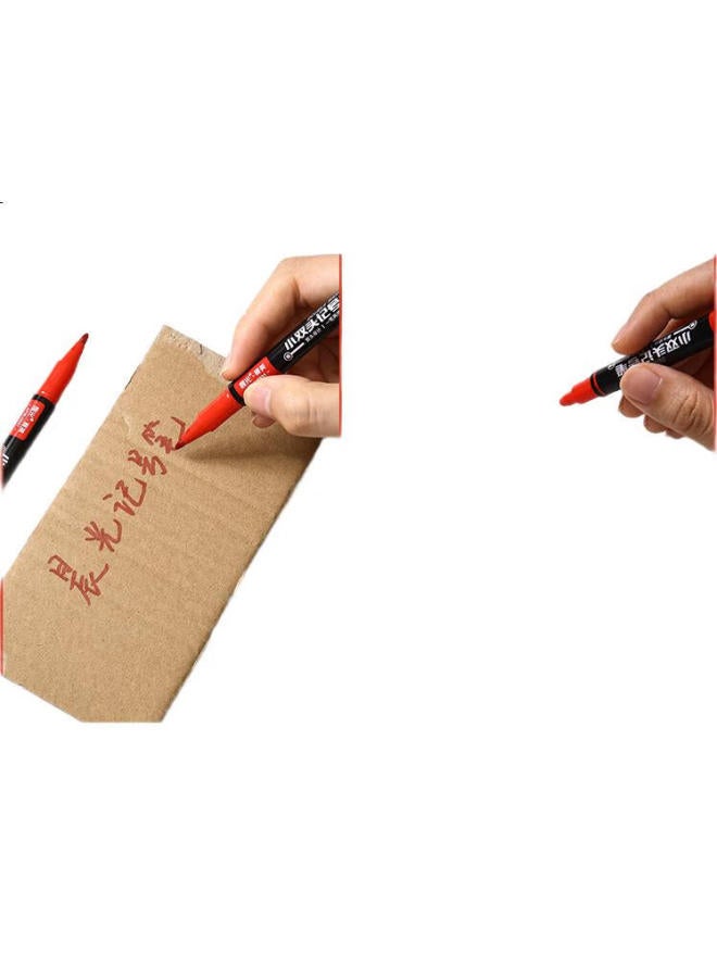 M.G M&G Stationery, Red Dual-Tip Marker Pen, Waterproof Marker Oil-Based Pen, Children'S Student Outlining Pen Upgraded With Extra Quantity, Office Supplies 12 Pieces Apmu2831C - Image 3